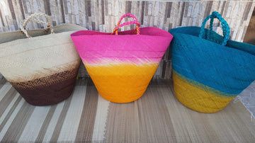 Large Handmade Colombian Basket Bag made of Eco-Friendly Straw